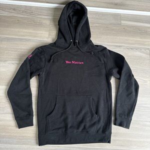 Demetrius Harmon You Matter Sweatshirt‎ Hoodie Unisex SMALL Breast Cancer Black